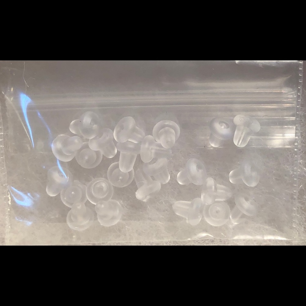 Silpada Bullet Rubber Earring Backs - Set of 12 NEW - Picture 9 of 10